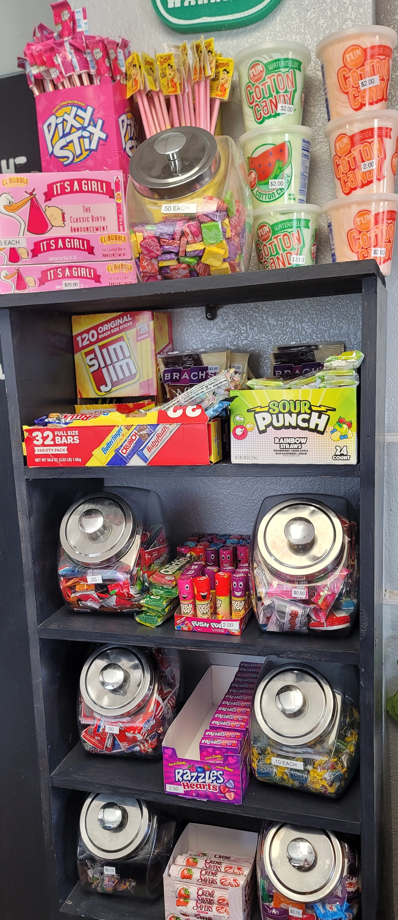 Candy selection in The Corner Cup