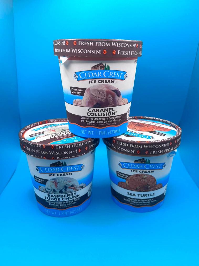Cedar Crest ice-cream pints at The Corner Cup